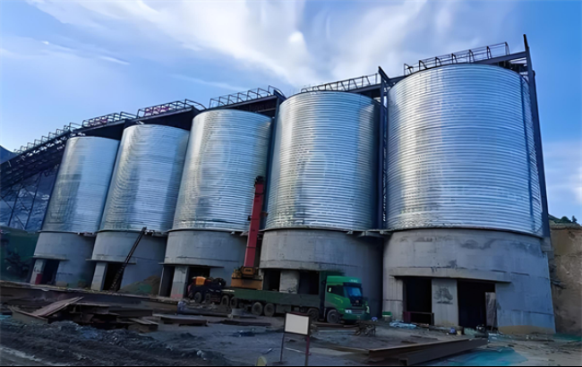 静海螺旋卷板仓施工现场